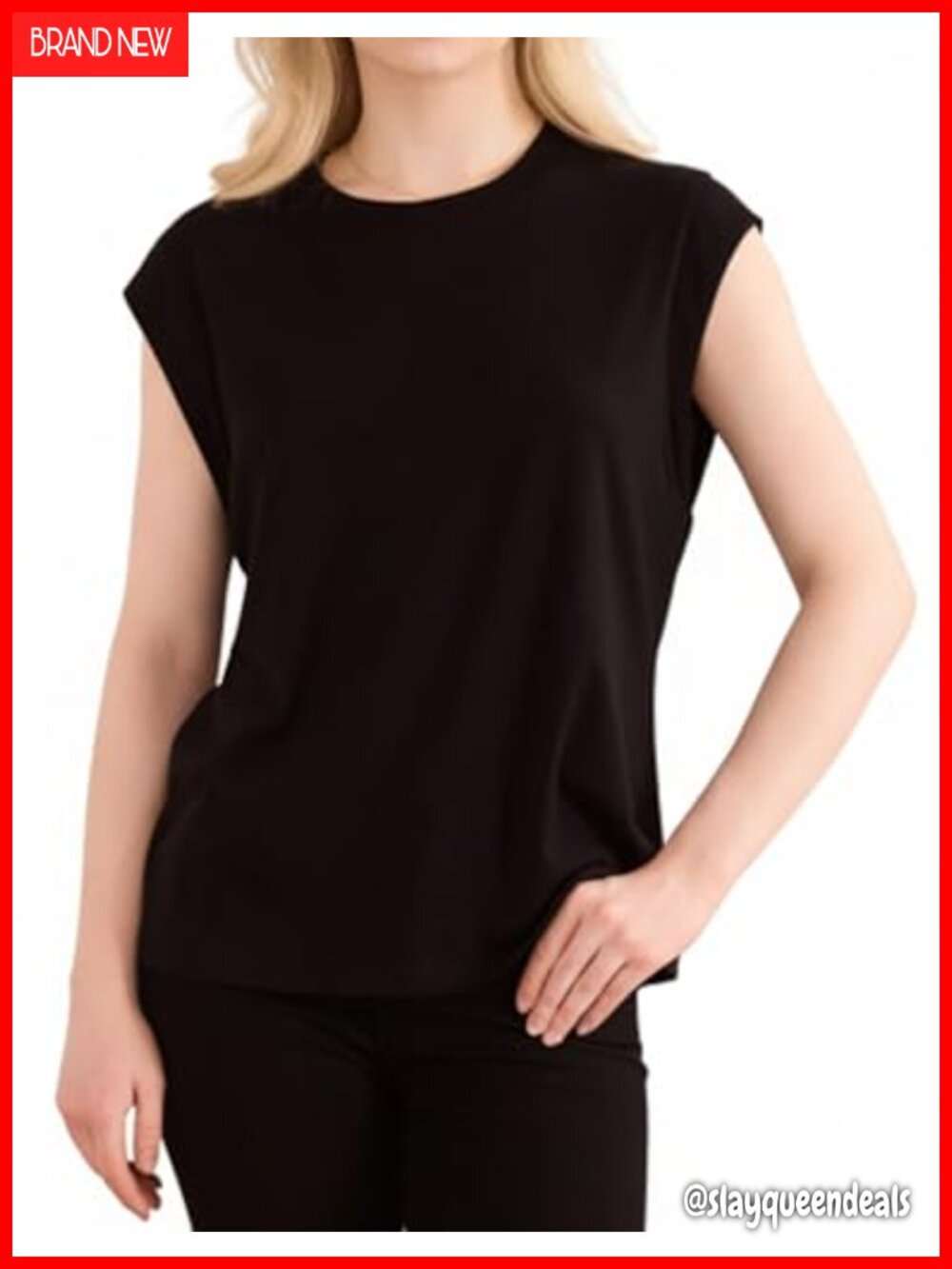 Merino Wool Tank Top Crew Neck Sleeveless Summer Shirt for Women